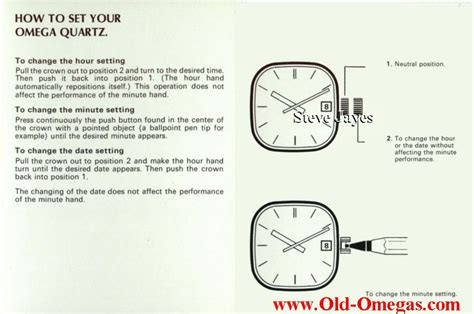 omega watch setting instructions.